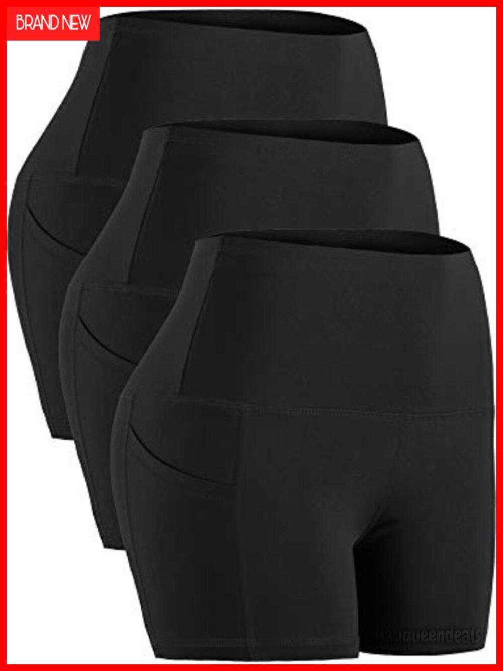 High Waist Athletic Yoga Running Shorts with Deep Pockets